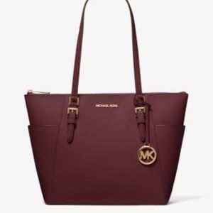 MICHAEL KORS Charlotte Large Saffiano Leather tote
